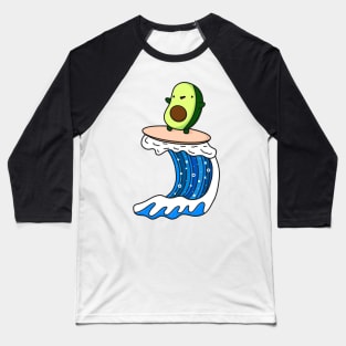 Funny Surfing Avocado Baseball T-Shirt